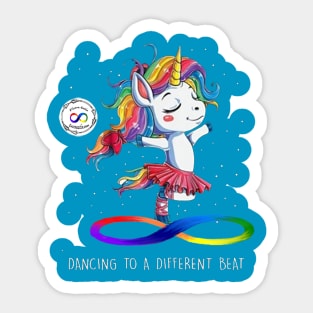 Unicorn Dancing to a DIfferent Beat Sticker